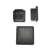 4/20/50/100Pcs Black Plastic Furniture Leg Plug Blanking End Cap Bung Round Bulkhead Square Pipe Tube Plugs Table Chair Foot Pad Pipe Fittings Accesso