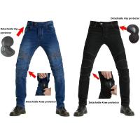 ❃△₪ Men Motorcycle Pants Motorcycle Jeans Protective Gear Riding Touring Black Motorbike Trousers Leisure Motocross Jeans