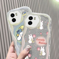 เคสสำหรับ Vivo Y01A Y01พร้อมเคสโทรศัพท์ดีไซน์เลื่อมแวววาวเคสแฟชั่นสวยงามรูปสัตว์น่ารักแบบเรียบง่ายเคสป้องกันซิลิโคนนิ่มฝาครอบด้านหลัง