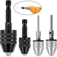 Drill Chuck 0.3 3.6mm Mini 3 Jaw Quick Change Keyless Drill Bit Adapter 3.4/3.6/6.5/8mm Electric Holder Clamp Fixing Device Tool