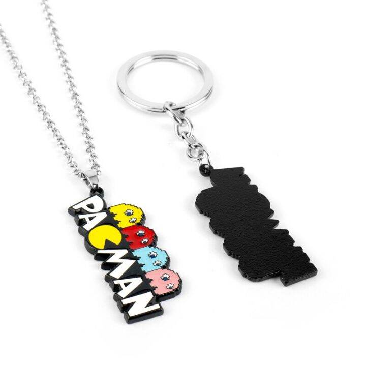 classic-game-jewelry-pacman-keychain-enamel-metal-key-ring-women-men-funny-trinket-key-chains-pendant-keyfob-gift-key-chains