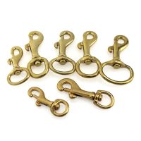 Solid Brass Trigger Swivel Eye Bolt Snap Hook For webbing Leather Craft Bag Strap Belt Hook Clasp Pet Dog Leash Clip Bag Accessories