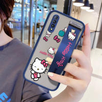 UCUC เคสโทรศัพท์เคสสำหรับ Vivo Z1 Pro/Z5X (สายรัดข้อมือ) กันกระแทก Frosted กลับน่ารักการ์ตูน Hello Kitty UCUC เคสโทรศัพท์เคสสำหรับหญิงขอบฝาครอบเลนส์ป้องกันเลนส์โทรศัพท์บางเฉียบกรณี