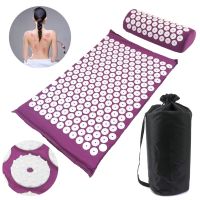 【YF】 Massager Cushion Massage Yoga Mat Acupressure Relieve Pain Stress Back Body Spike Acupuncture and Pillow Set