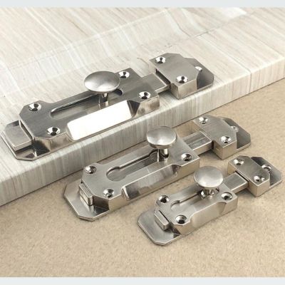 3/4/5inch Brushed Door Lock Slide Bolt Latch Sliding Door Window Bolt  Hardware For Gate Safety Toilet Door Lock Buckles Door Hardware Locks Metal fil