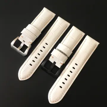 White leather watch strap on sale 22mm