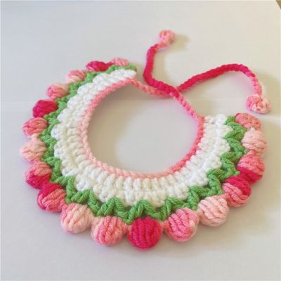 [HOT!] Cute hand-woven cat and dog collar wool knitted cat collar cute cat and dog necklace pet collar Cat necklace
