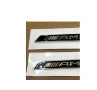 2x ตัวอักษรสีแดงสีดำสำหรับ AMG Trunk Side Emblem Badge สติกเกอร์สำหรับ Benz