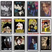 The Cure Band โปสเตอร์ Rock Music Star ภาพวาดผ้าใบ HD พิมพ์ Vintage Wall Art สำหรับห้องนั่งเล่นตกแต่งบ้าน