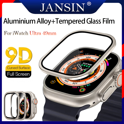 Jansin Aluminium Alloy ฟิล์ม Ulrra 49mm เคสกันรอยหน้าจอ สำหรับ Apple Watch Ulrra สมาร์ทวอ ฟิล์ม HD ใส ฟิล์มกระจกนิรภัยกันรอยหน้าจอสําหรับ i Watch Ulrra