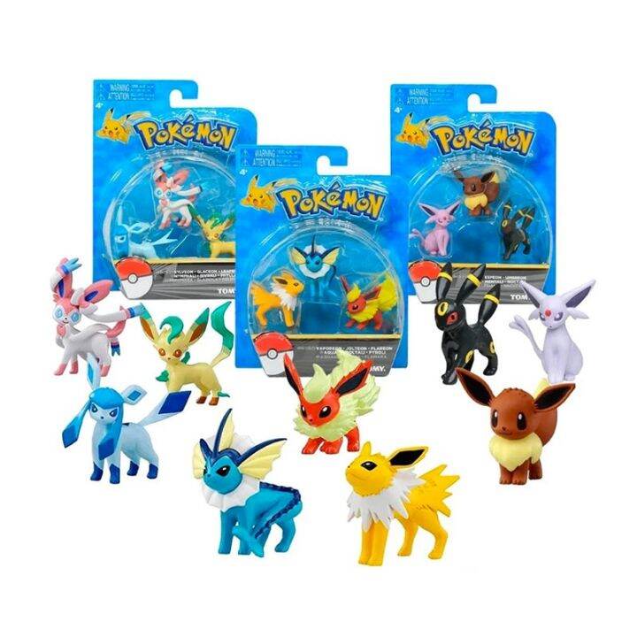 Original Tomy Pokemon Eevee Evolutions Figures Toy Special Collection ...