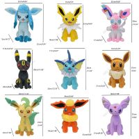 ของเล่นตุ๊กตาโปเกมอนมาใหม่ล่าสุด Eevee Sylveon Vaporeon Squat Doll อะนิเมะ Flareon Espeon ยัดไส้นุ่ม Plushie สัตว์ของขวัญ