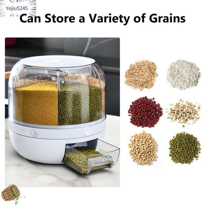 YEJIU5245 6Grid Automatic Large Capacity Food Grain Storage Container