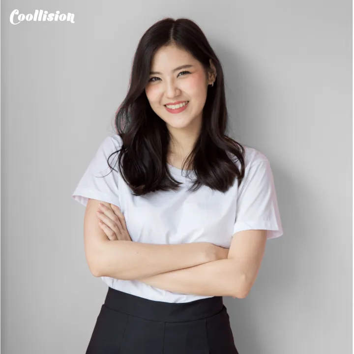 coollision-เสื้อยืดสีขาว-เสื้อเปล่าไม่หด-เสื้อสีพื้น-ผ้า-tc-เสื้อขาวไม่ย้วย-สินค้าเกรดคุณภาพ