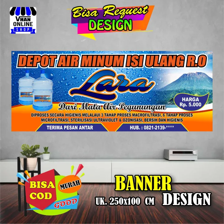 Spanduk Banner Isi Ulang Galon, Isi Ulang Air Minum, Bagus Murah