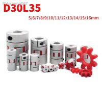 1PCS D30L35 Aperture 6-16mm CNC Flexible Plum Coupling Shaft Coupler D20 L30 Jaw Clamp Metal