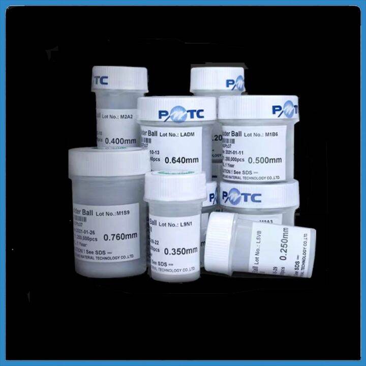 อนุภาคลูกปัดดีบุกบอลบัดกรี-pmtc-250kpcs-0-5-0-55-0-6-0-65-0-76-0-889มม-sn63-pb3สำหรับการบัดกรีด้วยชิป-bga