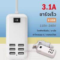 3.1A Quick Charge 6พอร์ตUSBโทรศัพท์Charger Fastชาร์จสำหรับXiaomi Oppo Samsung อะแดปเตอร์ติดผนัง