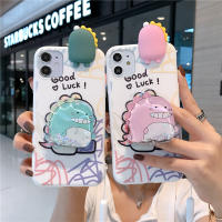 เคสโทรศัพท์รูปการ์ตูนทรายไหลไดโนเสาร์2ชิ้นสำหรับ VIVO IQOO9/V25 5G/Y16 4G/Y22S 4G/Y02S/Y77E/Y53S/IQ00 Z5X/T1X น่ารักที่ตั้งการ์ตูน + เชือกเส้นเล็ก0000