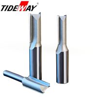 Tideway 1/2 Shank เครื่องตัดงานไม้ตัดแต่งแกะสลัก Double Edge Straight Router Bit Machine CNC Slotted Short Edge Cutter