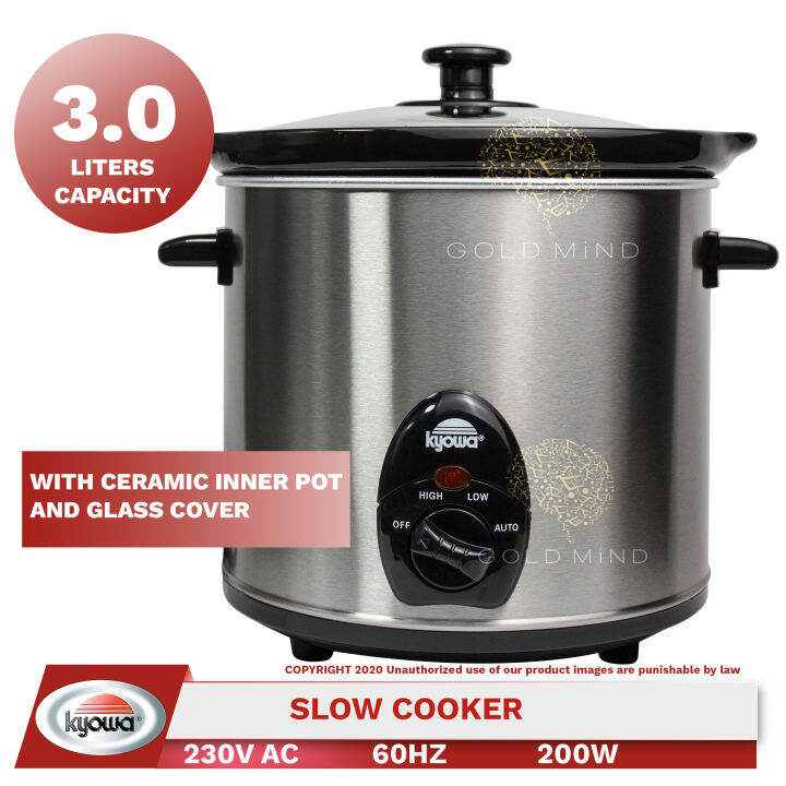 Kyowa Cooker Slow Cooker 3.0 Liters 200W Gold Mind Everyday Low Price