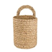Hand-woven Seagrass Storage Basket Nordic Style Garden Flower Pot Plant Container Laundry Toy Organizer Home Decor