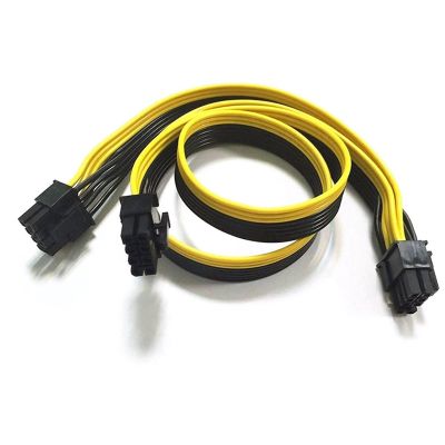 PCI-E 8 Pin Male to Dual 8 Pin (6+2) Male PCI Express Power Adapter Cable for EVGA Modular Power Supply Cable 60cm+20cm