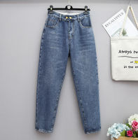 Large Size Mom Jeans Women Loose Harem Pants Fat Sister Pants 200 Pound Elastic High Waist Plus-size 5XL Blue Spring Autumn