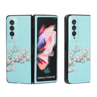Galaxi Z Fold3 Silicone Case for Samsung Galaxy Z Fold 3 2 5G Cases Fashion Ultra thin Glitter Flower ZFold 3 Phone Cover Women