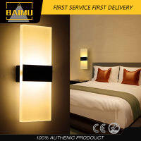 BAIMU โคมไฟติดผนัง LED,โคมไฟติดผนังอะคริลิคไฟขึ้นลง Cube ในร่มเชิงเทียน85-265V เชิงเทียนเรียบง่ายไฟติดผนังในร่มไฟตกแต่งผนังสำหรับห้องนั่งเล่นห้องนอนห้องน้ำทางเดินระเบียงไฟบันได