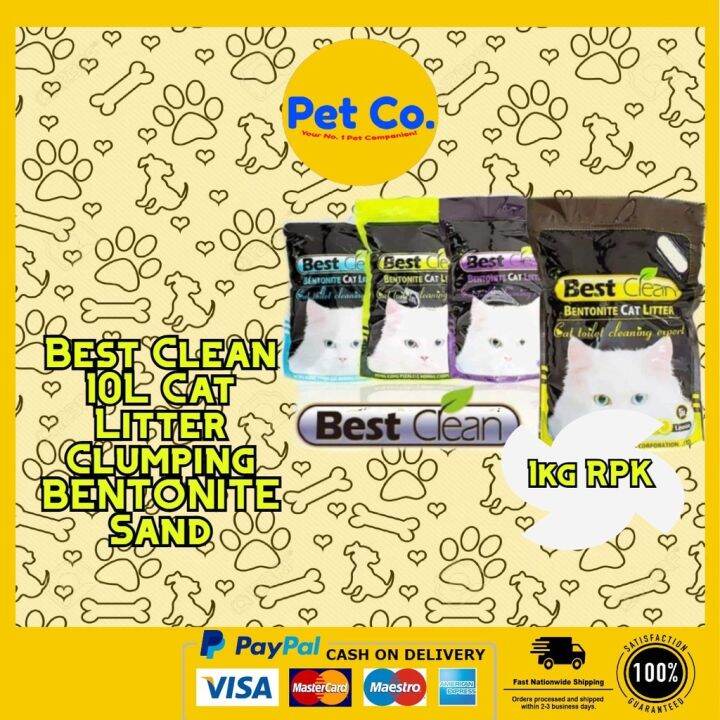Best Clean Cat Litter Clumping Bentonite Deodorizer Sand 1kg RPK
