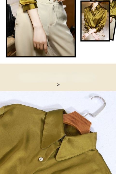 ผู้หญิงเสื้อแฟชั่นสไตล์เกาหลีใหม่หญิงซาตินเสื้อแขนยาวพลัสขนาดสุภาพสตรี-tops