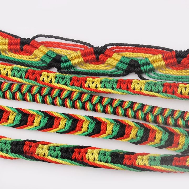 mixed-rasta-wristband-cotton-silk-jamaica-surfer-boho