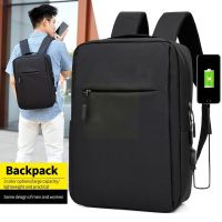 【jw】™﹍✵  Impermeável Expansível Grande Mochila USB Laptop Bolsa de Viagem para Homens Estética Negócios Moda Escolar Z1P2