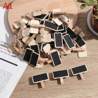 Mini Blackboard Wood Message Slate Rectangle Clip Clip Panel Card Memos