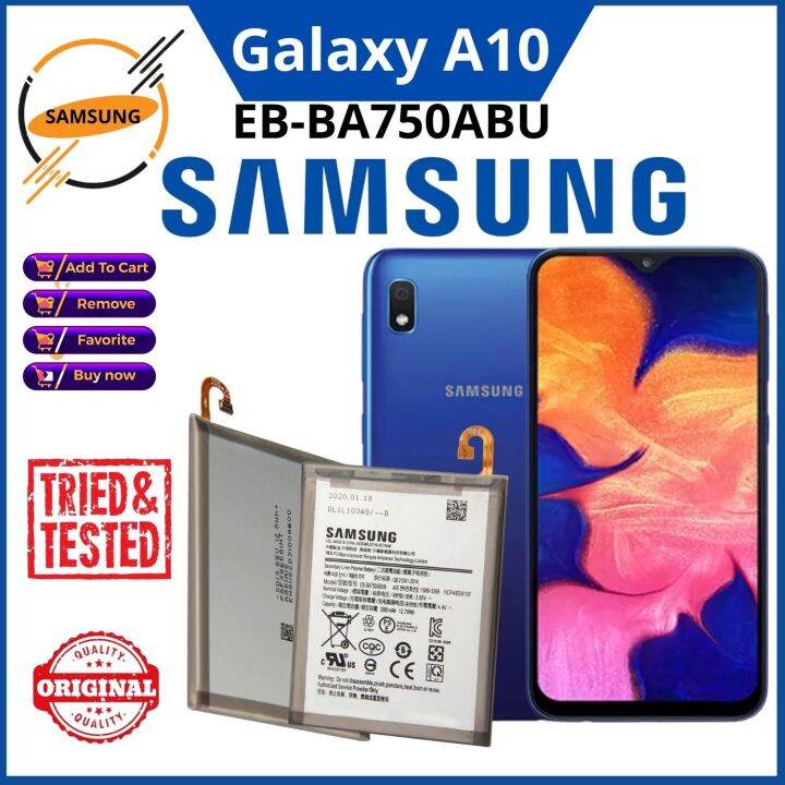 Samsung A10 Battery Original Genuine Battery Model; EBBA750ABU Lazada PH