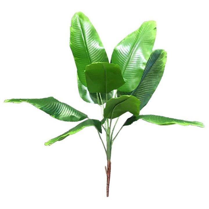 Artificial Plants Tropical Leaves Banana Tree Faux Palm Leaf Of Plant Fake Leaves Indoor Outside