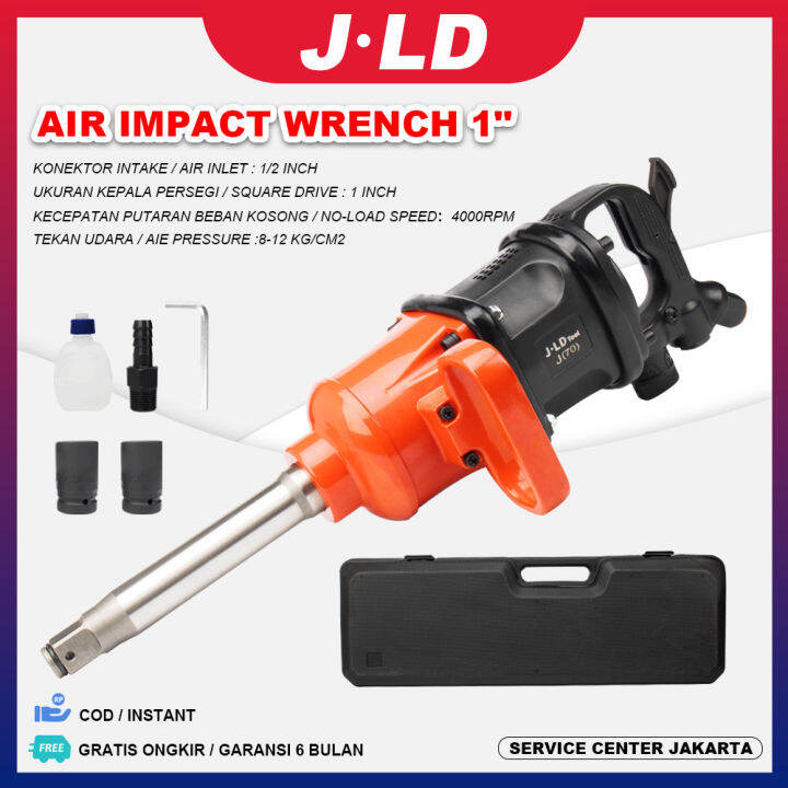 JLD Air Impact Wrench 1" Mesin Impact Wrench Alat Pembuka Baud Roda ...