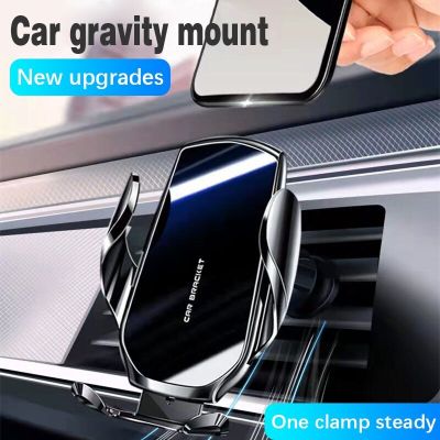 New Mirror Car Mobile Phone Holder Navigation Gravity Sensing Air Outlet Clip Universal Mobile Phone Holder Automotive Supplies Car Mounts