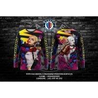 2023 NEW   harley spyder quinn long sleeve riders full sublimation spundy 3d cycling jersey sportswear long sleeve size xxs-6xl  (Contact online for free design of more styles: patterns, names, logos, etc.)