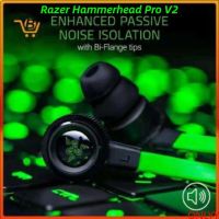 Razer Hammerhead Pro ชุดหูฟัง V2,คลังสินค้าพร้อม3.5มม. หูฟังเล่นเกมแบบมีสายพร้อมไมโครโฟน ONLYY ของแท้