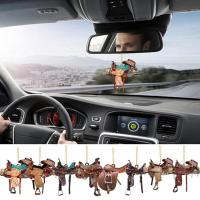 Western Cowboy Saddle Acrylic Pendant Flat Acrylic Horse Saddle Pendant for Rear View Mirror Reusable Acrylic Rear View Mirror Pendant for Car SUV Truck original