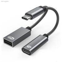 Hjghfhf 2 In 1 Type-C อะแดปเตอร์เสียงแอมป์หูฟังชาร์จ Pd60W 3.5มม. C สำหรับ Ipad