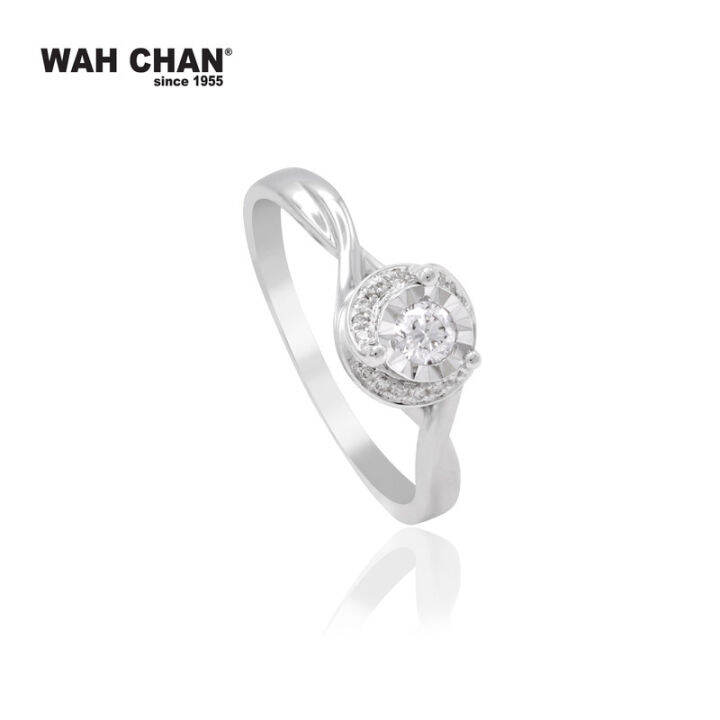 WAH CHAN White Gold Diamond Ring | Lazada