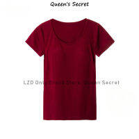 SUJI Secret เสื้อยืดสำหรับผู้หญิง,เสื้อแขนสั้น Modal ท็อปส์ยืดได้ SA1002เกาหลีลำลองเซ็กซี่