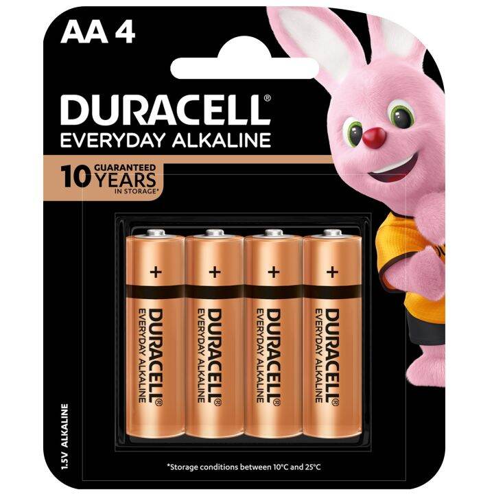 Duracell AA (4 pcs) Battery Everyday Alkaline Batteries Duracell AA ...