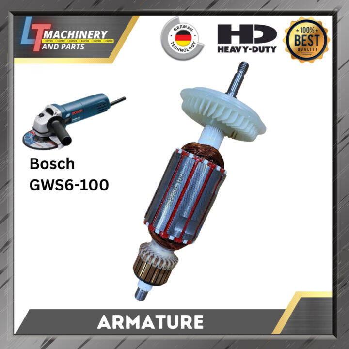 Bosch GWS6100 4" Angle Grinder Armature OEM Lazada