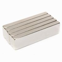 5Pcs/Set 40x10x4mm N52 Strong Block Bar Fridge Rare Earth Neodymium Magnets  Power Points  Switches Savers