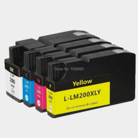 4 PK ตลับหมึกที่เข้ากันได้สำหรับ Lexmark 200 XL Inkjet สำหรับเครื่องพิมพ์ Lexmark 4000c 5500 5500T หมึกพิมพ์กับชิป