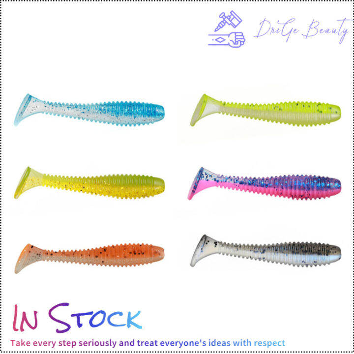 พร้อมส่ง-เหยื่อแบบนิ่ม45ชิ้นพร้อม-t-tail-5ซม-5-5ซม-6-5ซม-7-5ซม-เหยื่อเหยื่อล่อที่เหมือนมีชีวิตเหมาะสำหรับน้ำจืดน้ำเค็ม